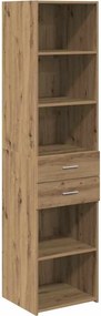 vidaXL Highboard Artisan Oak 45 x 42,5 x 185 εκ. Επεξεργασμένο ξύλο