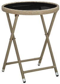 vidaXL Σετ Μπιστρό Κήπου 3 pcs Μπεζ Πολυ ράταν