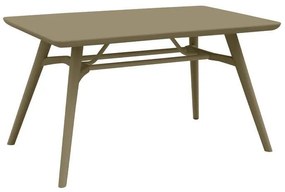 Τραπέζι FL8863 Fylliana Πλαστικό Cappuccino 135x79x75 εκ. 135x79x75 εκ.