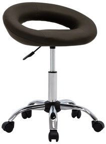 Καρέκλα Τραπεζαρίας Περιστρεφόμενη Καφέ από Συνθετικό Δέρμα