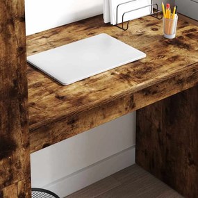 vidaXL Γραφείο Καπνιστό Δρύς 113 x 54 x 120 cm Επεξεργασμένο Ξύλο