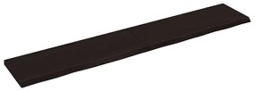 vidaXL Ράφι Τοίχου Σκούρο Καφέ 220x40x(2-4) εκ. Επεξ. Μασίφ Ξύλο Δρυός
