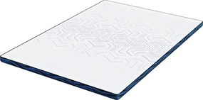 vidaXL Στρώμα επικάλυψης Λευκό 140 x 200 cm Ζακάρ ύφασμα