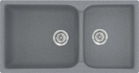 Sanitec Classic 307 (92×51) - Γρανιτένιος νεροχύτης - Metallic SILVER