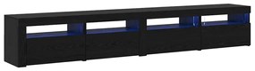 vidaXL Σετ Βάσης Τηλεόρασης 3 pcs Μαύρη δρυς 240 x 35 x 40 εκ.