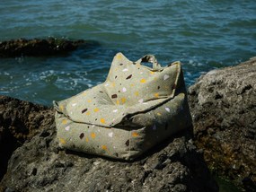 Terrazzo Πουφ Υφασμα Μπουκλε / Σενιλ Ανοιχτό Πράσινο