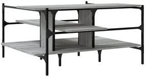 vidaXL Τραπεζάκι Σαλονιού Γκρι Sonoma 100x100x48,5 εκ. Επεξεργ. Ξύλο