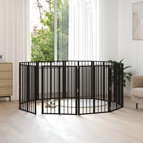 vidaXL Πόρτα Σκύλου 10 pcs Μαύρο 60 x 80 cm Επικαλυμμένος Χάλυβας