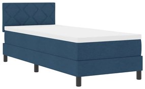 vidaXL Κρεβάτι box spring με στρώμα με στρώμα Μπλε 80 x 200 cm ύφασμα
