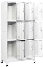 vidaXL Φοριαμός Γκρι 90x45x180 εκ. από Ατσάλι με 9 Τμήματα