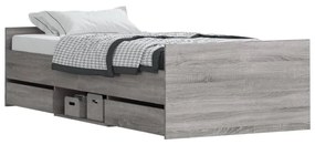 Πλαίσιο Κρεβατιού με Κεφαλάρι/Ποδαρικό Γκρι Sonoma 90 x 200 εκ. - Γκρι