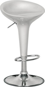 DISCO Σκαμπό BAR, Βάση Χρώμιο, ABS Silver, Ύψος Ρυθμιζόμενο, Περιστρεφόμενο   2τμχ