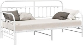 vidaXL Σκελετός κρεβατιού ημέρας Λευκό 100 x 190 cm