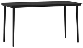 vidaXL Σετ Τραπεζαρίας Κήπου 5 Τεμαχίων Μαύρο