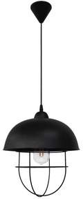 Φωτιστικό Οροφής 35-0047 Sfera 1/L Ε27 Με Πλέγμα H100XΦ30cm Navy Black Heronia Metal