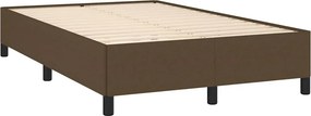 vidaXL Κρεβάτι Boxspring με Στρώμα Σκούρο Καφέ 120x190 εκ Υφασμάτινο