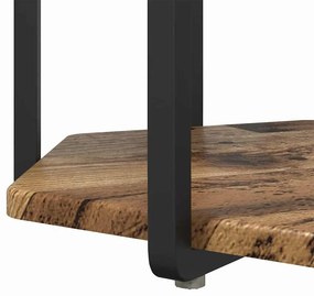 vidaXL Σετ βοηθητικά τραπεζάκια με ράφι 2 pcs Παλιό ξύλο και Μαύρο