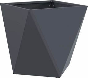 vidaXL Γλάστρα Ανθρακί 40 x 40 x 40 cm Ατσάλι