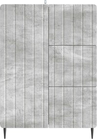 vidaXL Πλαϊνό γραφείο Γκρι Σκυροδέματος 66 x 34,5 x 92 cm