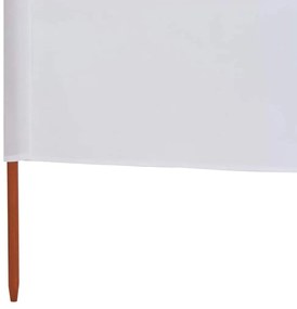 vidaXL Προστατευτικό Αέρα με 5 Πάνελ Λευκό Άμμου 600x160 εκ Υφασμάτινο