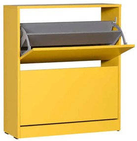 Παπουτσοθήκη Flat Duo Megapap 12 ζευγών χρώμα κίτρινο 73x26x84εκ. GP009-0178