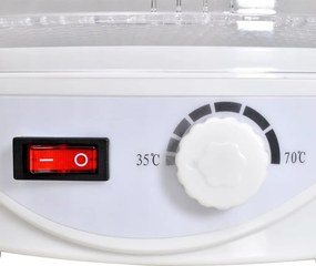 vidaXL Αποξηραντής Τροφίμων Στρογγυλός 250 W με 6 Δίσκους