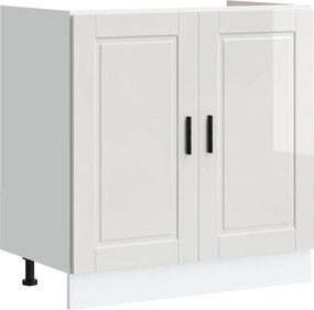 vidaXL Βάση νιπτήρα με αποθήκευση Porto 2 pcs Λευκό Επεξεργασμένο ξύλο