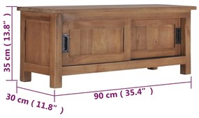 ΈΠΙΠΛΟ ΤΗΛΕΟΡΑΣΗΣ 90 X 30 X 35 ΕΚ. ΑΠΟ ΜΑΣΙΦ ΞΥΛΟ TEAK 286275