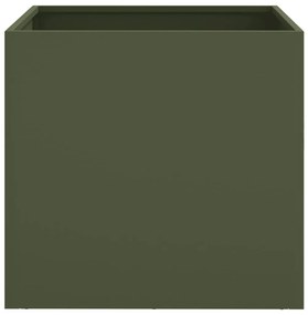 vidaXL Ζαρντινιέρα Λαδί 49x47x46 εκ. από Χάλυβα