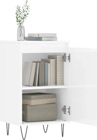 vidaXL Ντουλάπια 2 τεμ. Γυαλιστ. Λευκό 40x35x70 εκ. από Επεξεργ. Ξύλο