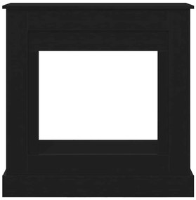 vidaXL Γύρος τζακιού Μαύρη δρυς 90x30x90 cm Κατασκευασμένο ξύλο