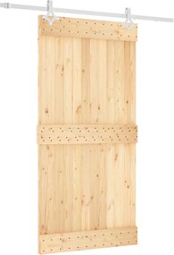 vidaXL Συρόμενη Πόρτα Φυσικό και Λευκό 100 x 210 cm
