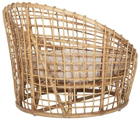 ΠΟΛΥΘΡΟΝΑ ENTO HM9814 RATTAN ΣΕ ΦΥΣΙΚΟ-ΛΕΥΚΟ ΜΑΞΙΛΑΡΙ 106x94x82Yεκ.