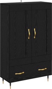 vidaXL Highboard Μαύρη Οξυά 69,5 x 31 x 115 εκ. Επεξεργασμένο Ξύλο