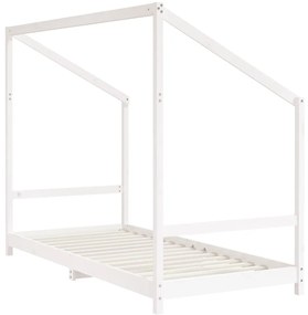 vidaXL Πλαίσιο Παιδικού Κρεβατιού Λευκό 2x(90x200)εκ Μασίφ Ξύλο Πεύκου