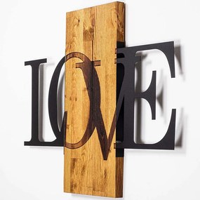 Διακοσμητικό Τοίχου 899SKL2285 58x73cm Walnut-Black Wallity Μέταλλο,Ξύλο