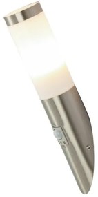 Απλίκα Φωτιστικό Τοίχου LED Ε27 8,8W Ασημί Ανιχνευτής Κίνησης IP44 Boston 3157SLED Globo Lighting-3157SLED-Ασημί 3157SLED