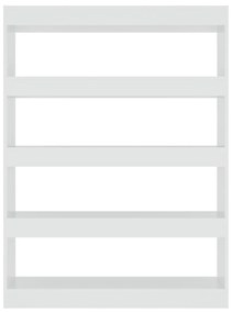 vidaXL Βιβλιοθήκη/Διαχωριστικό Γυαλιστερό Λευκό 100x30x135 εκ.