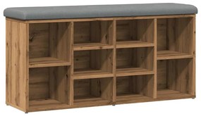 Πάγκος παπουτσιών Artisan Oak 102x32x50 cm Κατασκευασμένο ξύλο - Καφέ