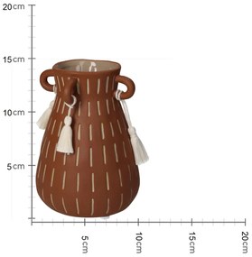 Βάζο Καφέ Κεραμικό 11.6x11.6x15.3cm - Κεραμικό - 05150114