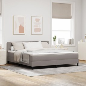 vidaXL Κρεβάτι Box Spring με στρώμα & LED Ταμπά 180x200 εκ Υφασμάτινο