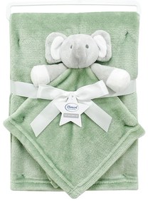Κουβέρτα Fleece Αγκαλιάς (75x100) + Πανάκι Παρηγοριάς Dimcol Elephant 07 Sage Green
