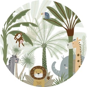Jungle Joy Ταπετσαρια Τοιχου Πρασινο Στρογγυλη 80cm