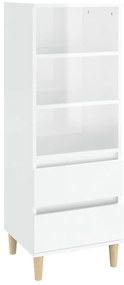 vidaXL Ντουλάπι Γυαλιστερό λευκό 40x36x110 εκ. από Επεξεργασμένο Ξύλο