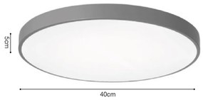 Πλαφονιέρα οροφής LED 24W 3CCT (by switch on base) από λευκό μέταλλο και ακρυλικό D:30cm (42035-D-White)