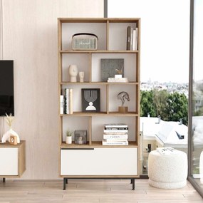 Βιβλιοθήκη Φυσικό / Λευκό CISAR 83.9x29.5x163.6
