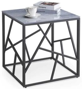 Uni 2 Τραπεζακι Σαλονιου Γκρι Μαρμαρο 55x55x55