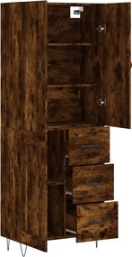 vidaXL Ντουλάπι Καπνιστή Δρυς 69,5x34x180 εκ. από Επεξεργασμένο Ξύλο