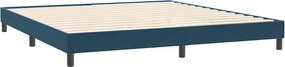 vidaXL Box Spring Κρεβάτι χωρίς στρώμα Σκούρο μπλε 200x220cm Βελούδινο