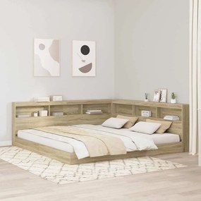 vidaXL Κεφαλάρι Αποθήκης με ράφι Δρύς Sonoma 200 cm Επεξεργασμένο ξύλο